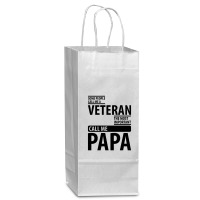 Some People Call Me A Veteran | Father's Day Gift Wine Paper Bag - 5 1/2 X 3 1/4 X 13 | Artistshot