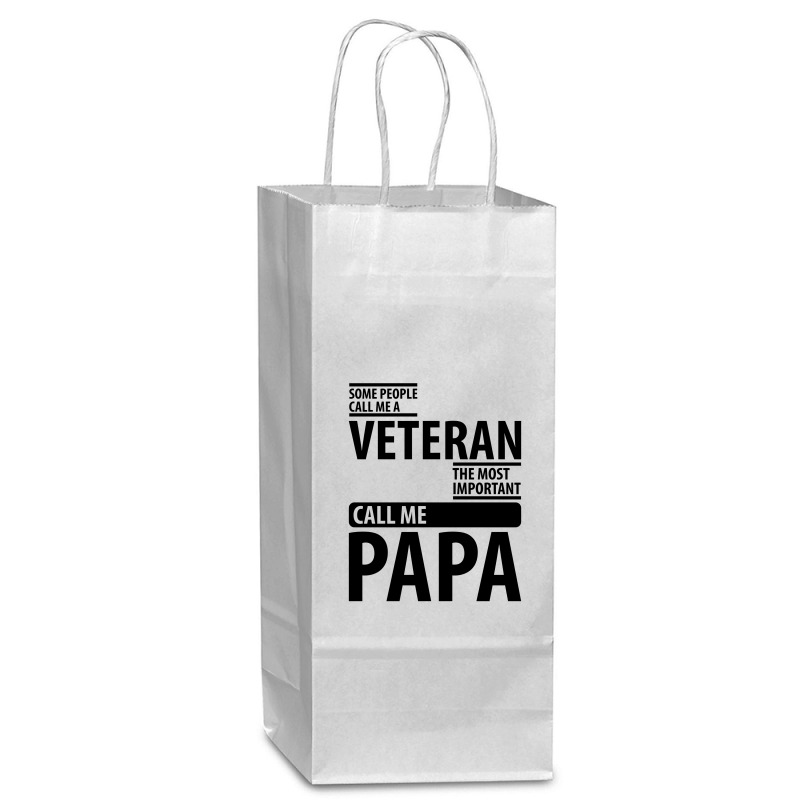 Some People Call Me A Veteran | Father's Day Gift Wine Paper Bag - 5 1/2 X 3 1/4 X 13 | Artistshot