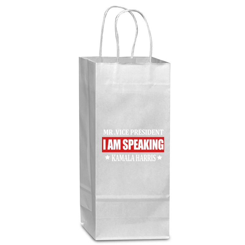 I Am Speaking Wine Paper Bag - 5 1/2 X 3 1/4 X 13 | Artistshot