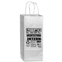 Architectural Intern Contents Wine Paper Bag - 5 1/2 X 3 1/4 X 13 | Artistshot