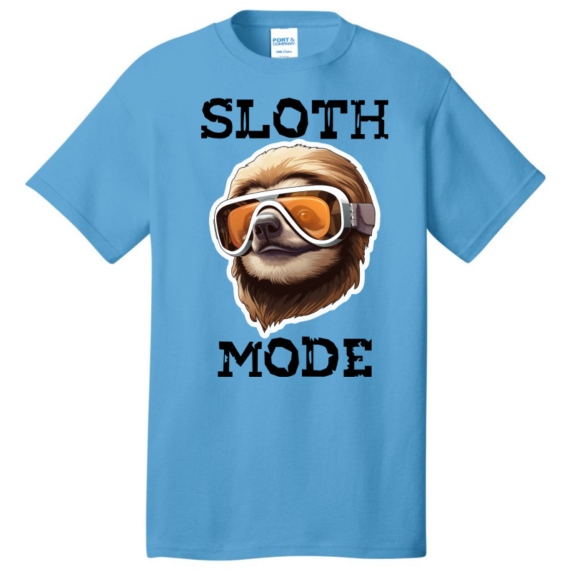 Sloth Wearing Ski Goggles - Sloth Mode Basic T-shirt by velvetroom | Artistshot