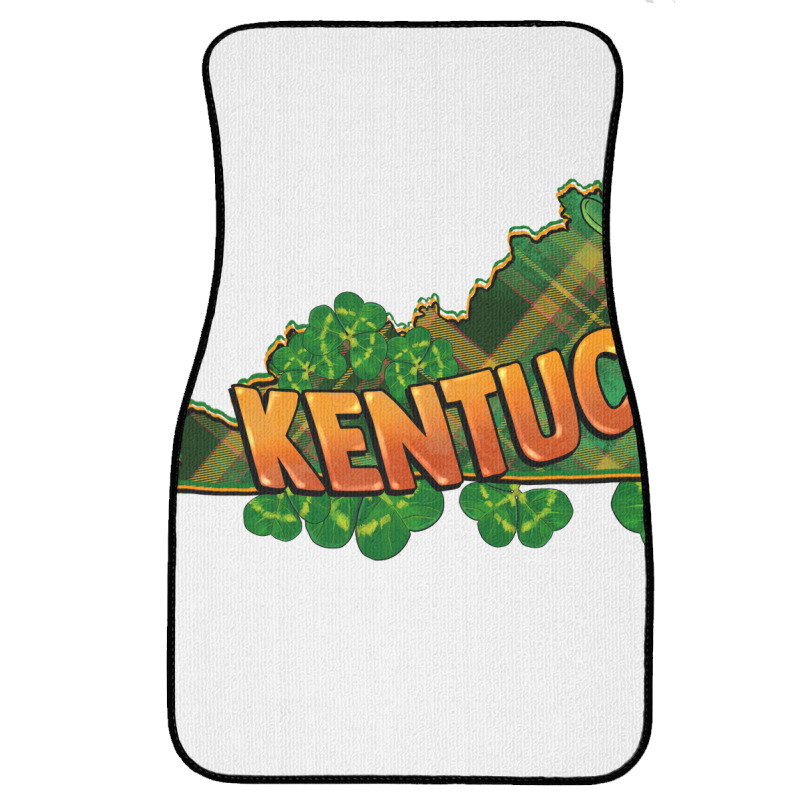 Kentucky Map St. Patrick's Day Front Car Mat | Artistshot