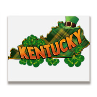 Kentucky Map St. Patrick's Day Metal Print Horizontal | Artistshot