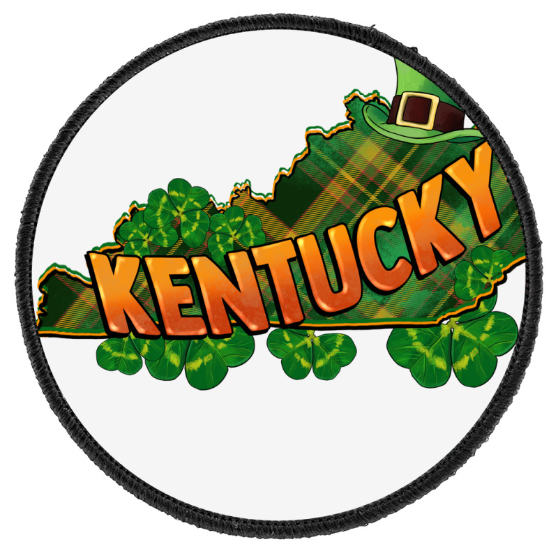 Kentucky Map St. Patrick's Day Round Patch | Artistshot