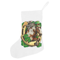 Horse With Horseshoe St Patricks Day Holiday Stocking | Artistshot