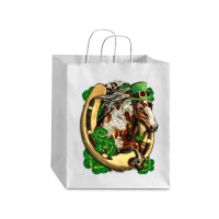 Horse With Horseshoe St Patricks Day Debie Paper Bag - 10 X 5 X 13 | Artistshot