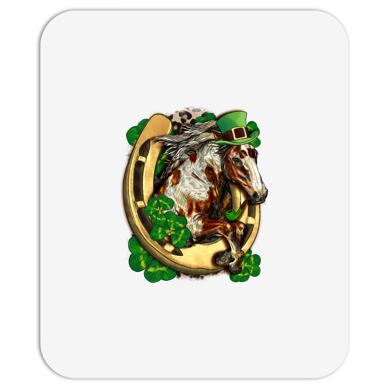 Horse With Horseshoe St Patricks Day Mousepad | Artistshot