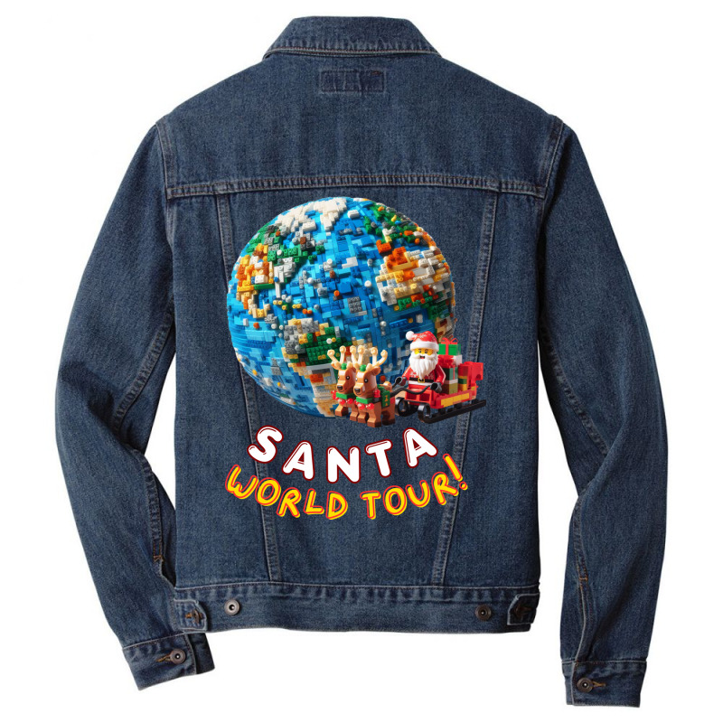 Santa World Tour Men Denim Jacket | Artistshot