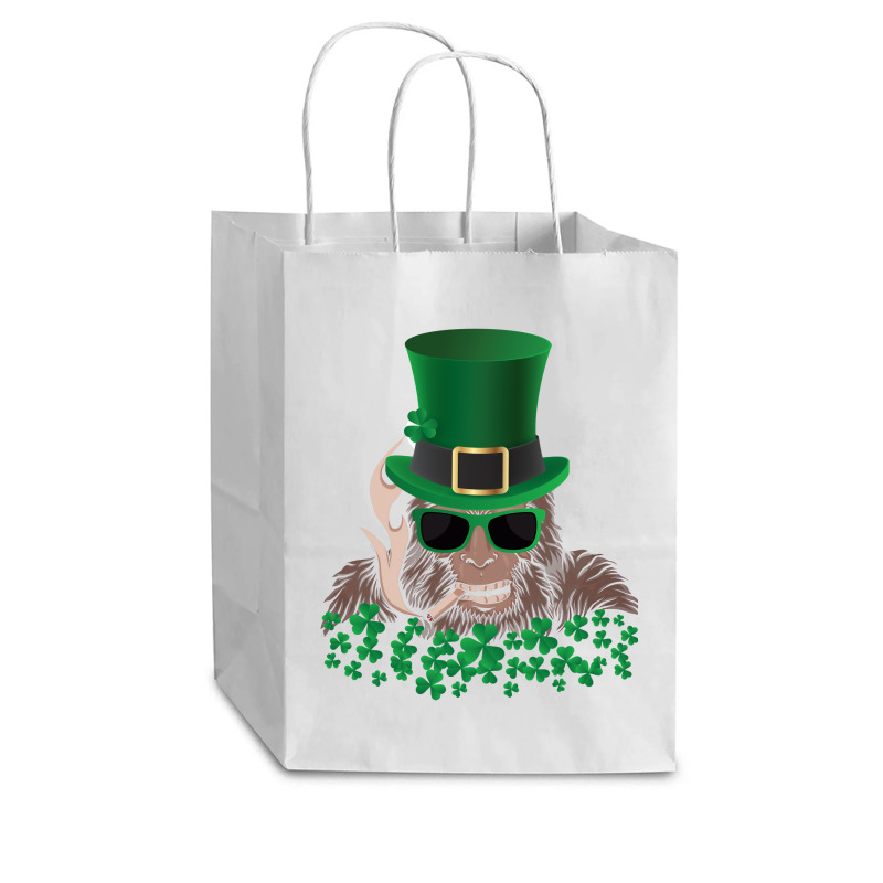 Sasquatch St. Patrick's Day Cub Paper Bag - 8 X 4 1/2 X 10 1/4 | Artistshot