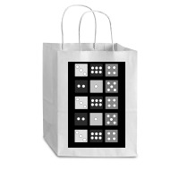 Box Pattern Black Cub Paper Bag - 8 X 4 1/2 X 10 1/4 | Artistshot