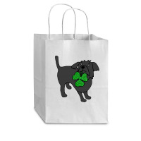 Funny Dog Holding Shamrock Cub Paper Bag - 8 X 4 1/2 X 10 1/4 | Artistshot