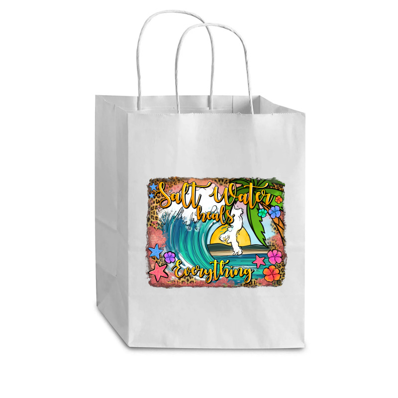 Salt Water Heals Everything Cub Paper Bag - 8 X 4 1/2 X 10 1/4 | Artistshot