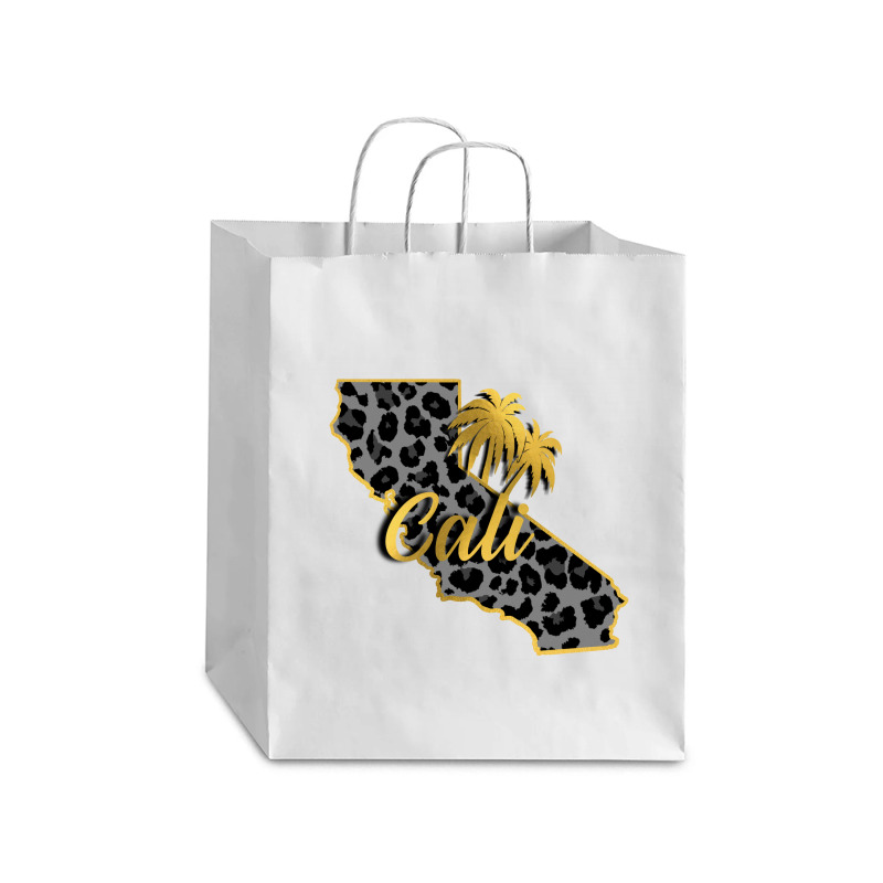 California Map Gold Debie Paper Bag - 10 X 5 X 13 | Artistshot