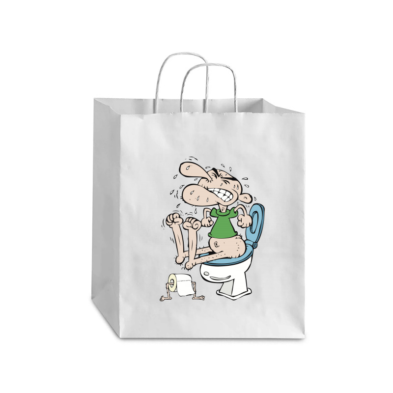 Constipated Man Trying To Shit 01 Debie Paper Bag - 10 X 5 X 13 | Artistshot