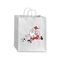 Santa Claus Is Playing Football Debie Paper Bag - 10 X 5 X 13 | Artistshot