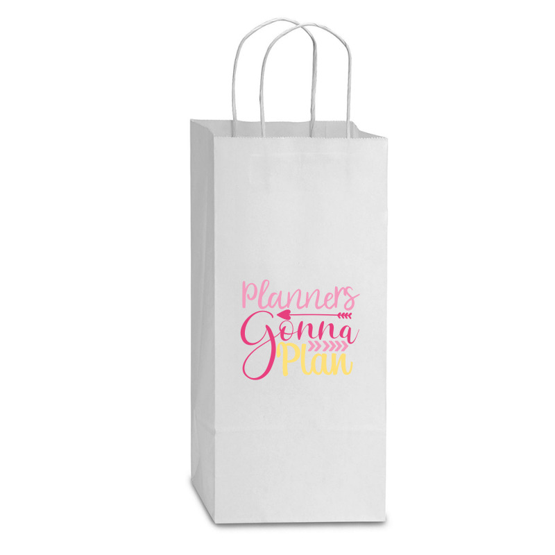 Planners Gonna  Plan Double Wine Paper Bag - 6 1/2 X 3 1/2 X 12 3/8 | Artistshot