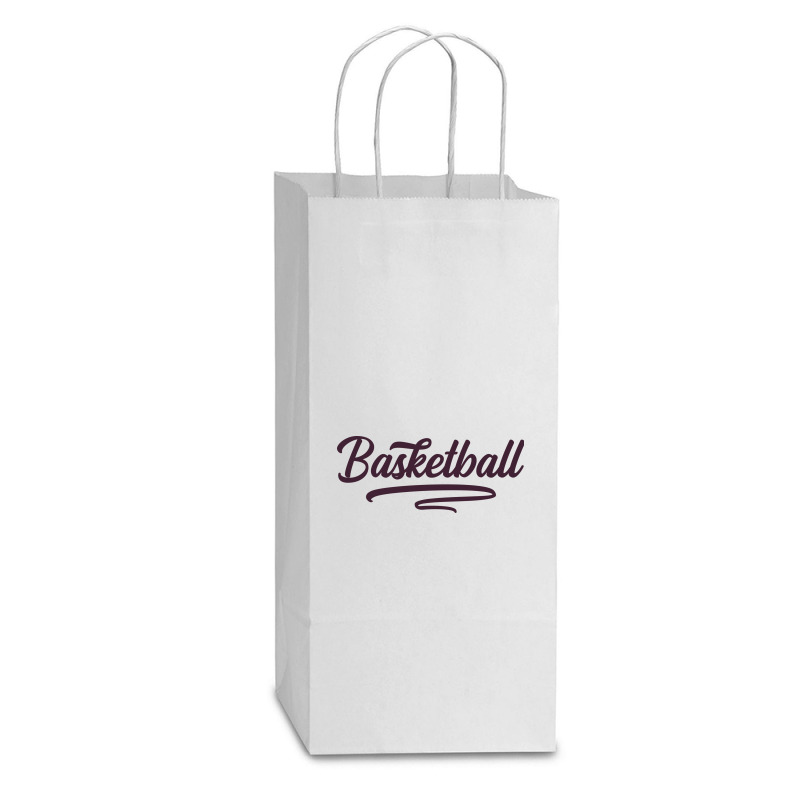 Basketball Double Wine Paper Bag - 6 1/2 X 3 1/2 X 12 3/8 | Artistshot