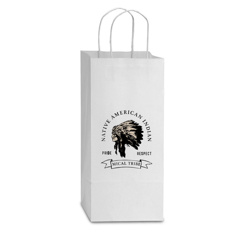 Mical Tribe Native American Indian Pride Respect Double Wine Paper Bag - 6 1/2 X 3 1/2 X 12 3/8 | Artistshot