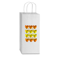 Hearts Double Wine Paper Bag - 6 1/2 X 3 1/2 X 12 3/8 | Artistshot