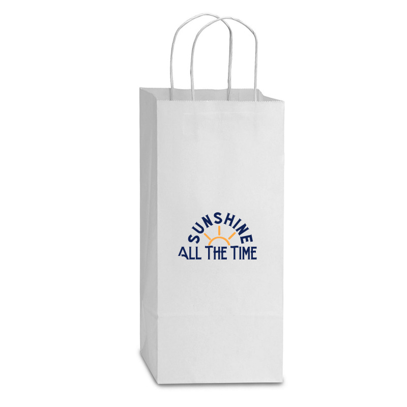 Sunshine All The Time Copy Double Wine Paper Bag - 6 1/2 X 3 1/2 X 12 3/8 | Artistshot