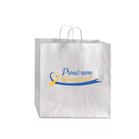 Proud Mom Of A T21 Warrior Jumbo Paper Bag - 18 X 7 X 18 3/4 | Artistshot