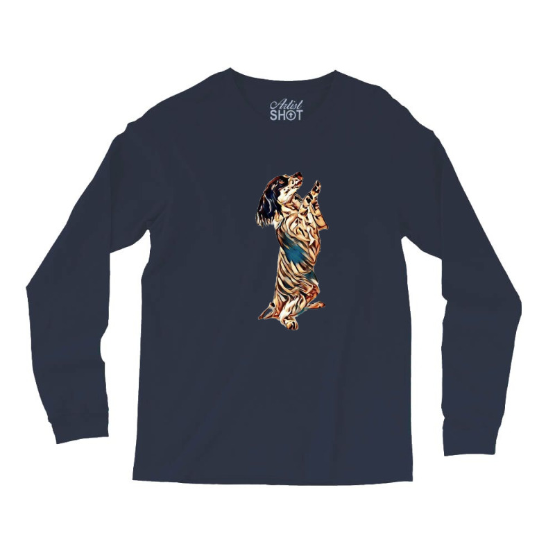 A Papillon Mix Breed Dog Begg Long Sleeve Shirts by Kemnabi | Artistshot