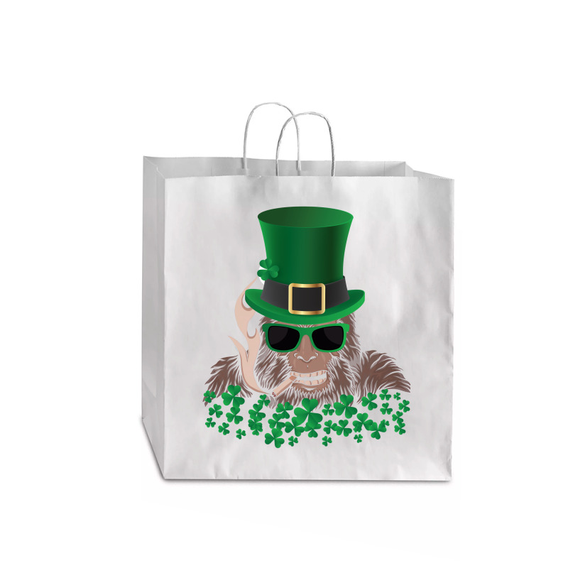 Sasquatch St. Patrick's Day Jumbo Paper Bag - 18 X 7 X 18 3/4 | Artistshot