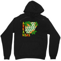 Arkansas Map St Patricks Day Unisex Hoodie | Artistshot