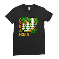 Arkansas Map St Patricks Day Ladies Fitted T-shirt | Artistshot