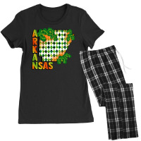 Arkansas Map St Patricks Day Women's Pajamas Set | Artistshot