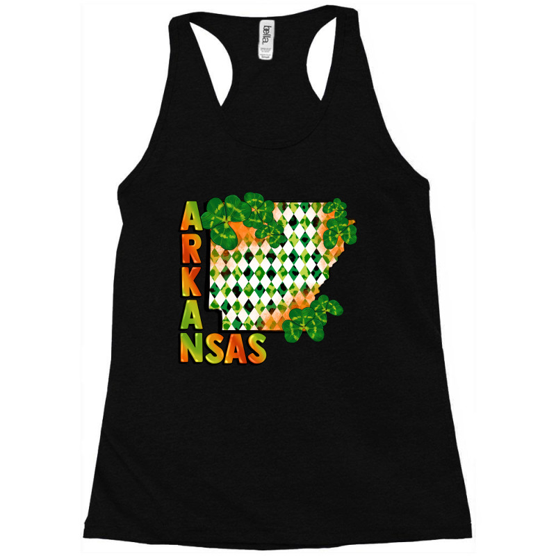 Arkansas Map St Patricks Day Racerback Tank by FaDigitalArtStudio | Artistshot