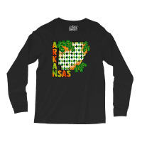 Arkansas Map St Patricks Day Long Sleeve Shirts | Artistshot