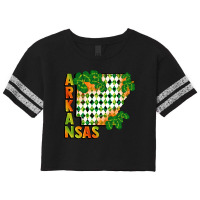 Arkansas Map St Patricks Day Scorecard Crop Tee | Artistshot