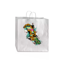 Baja California State Of Mexico Map Jumbo Paper Bag - 18 X 7 X 18 3/4 | Artistshot