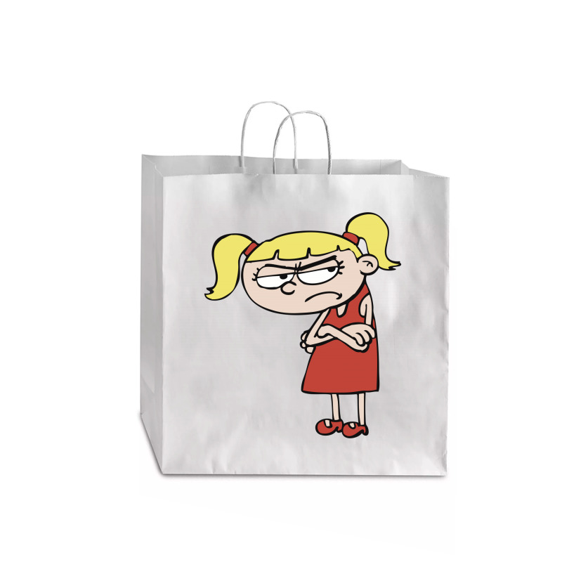 Angry Little Girl With Blonde Hair Jumbo Paper Bag - 18 X 7 X 18 3/4 | Artistshot