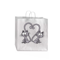 Valentine's Day Cat Jumbo Paper Bag - 18 X 7 X 18 3/4 | Artistshot