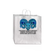 Zodiac Sign Of Aries Astrology Jumbo Paper Bag - 18 X 7 X 18 3/4 | Artistshot