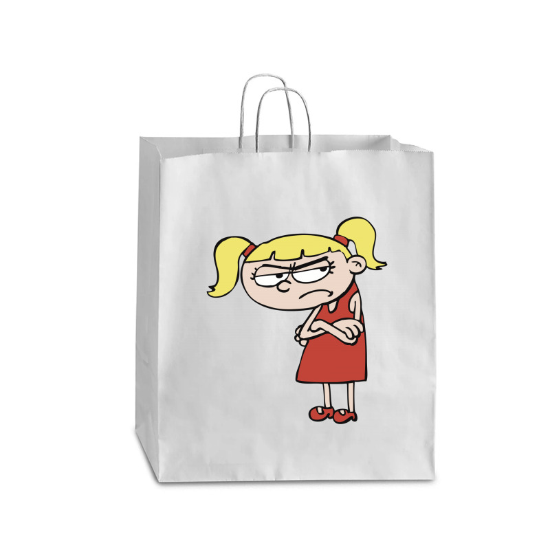 Angry Little Girl With Blonde Hair Queen Paper Bag - 16 X 6 X 19 1/4 | Artistshot