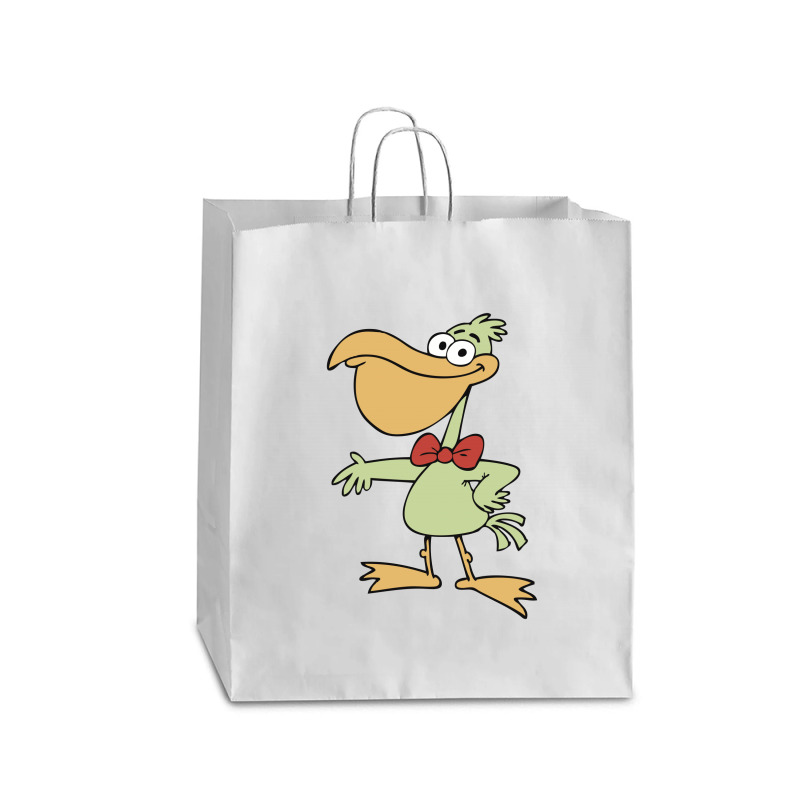 Cartoon Pelican With Red Bow Tie 01 Queen Paper Bag - 16 X 6 X 19 1/4 | Artistshot