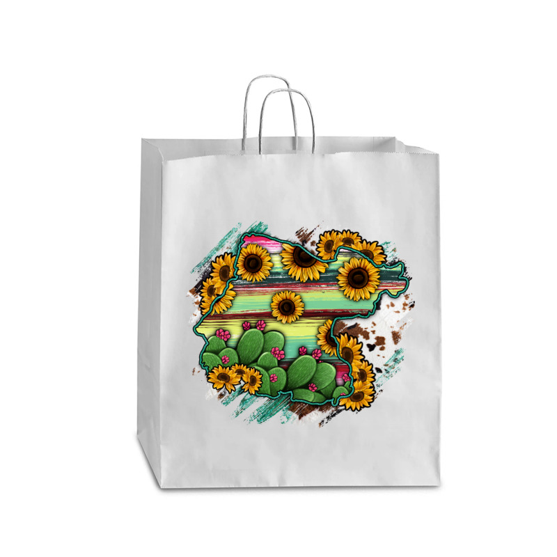 Guanajuato Sunflower Serape Map Queen Paper Bag - 16 X 6 X 19 1/4 | Artistshot