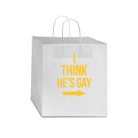 I Think He Is Gay Star Paper Bag - 13 X 7 X 13 | Artistshot