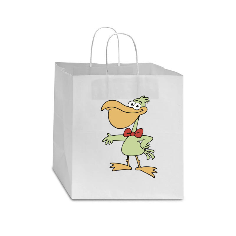 Cartoon Pelican With Red Bow Tie 01 Star Paper Bag - 13 X 7 X 13 | Artistshot