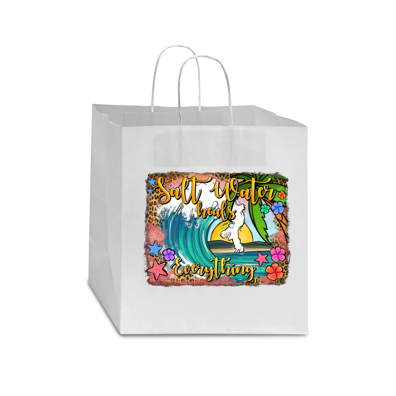 Salt Water Heals Everything Star Paper Bag - 13 X 7 X 13 | Artistshot