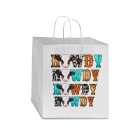 Howdy Baby Cow Star Paper Bag - 13 X 7 X 13 | Artistshot