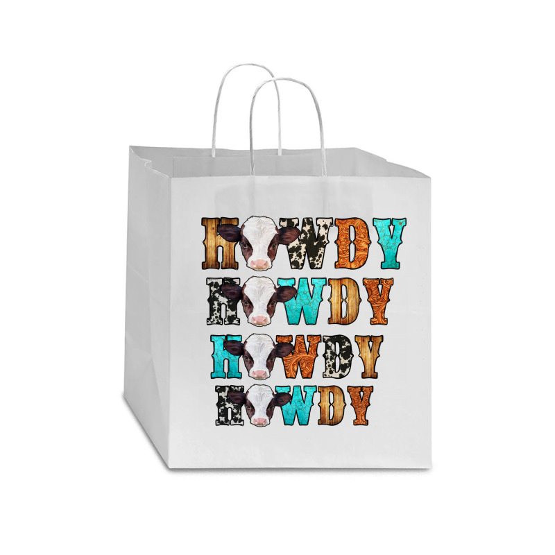 Howdy Baby Cow Star Paper Bag - 13 X 7 X 13 | Artistshot