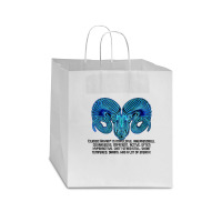 Zodiac Sign Of Aries Astrology Star Paper Bag - 13 X 7 X 13 | Artistshot