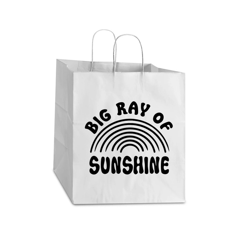 Big Ray Of Sunshine Take out Paper Bag - 14 x 10 x 15 1/2 by Nicole Tees | Artistshot