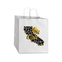 California Map Gold Take Out Paper Bag - 14 X 10 X 15 1/2 | Artistshot