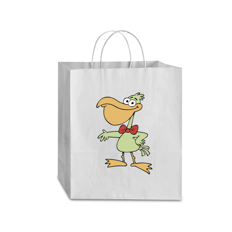 Cartoon Pelican With Red Bow Tie 01 Traveler Paper Bag -13 X 6 X 15 3/4 | Artistshot