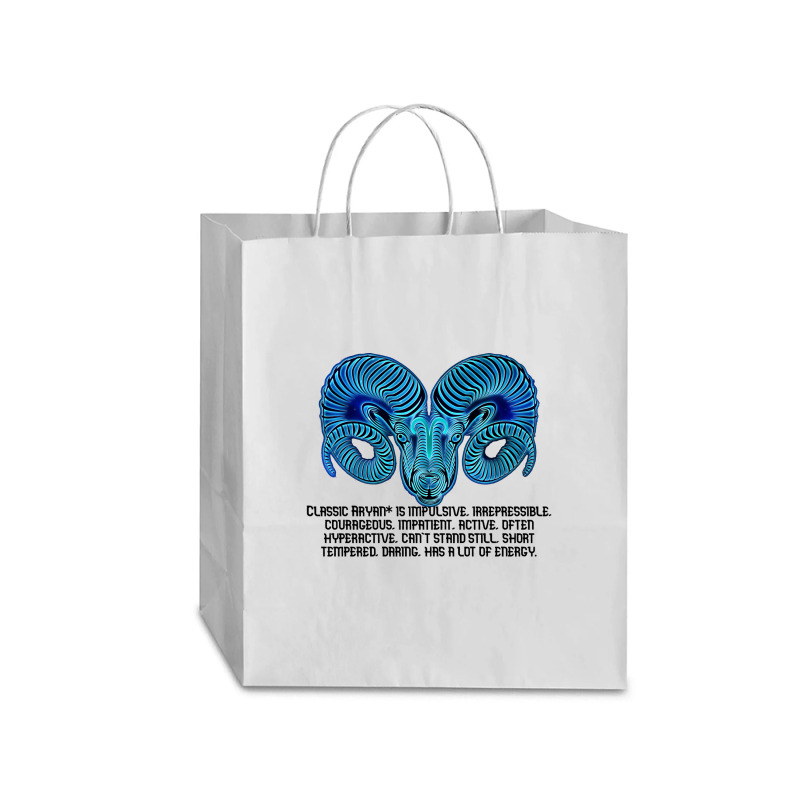 Zodiac Sign Of Aries Astrology Traveler Paper Bag -13 X 6 X 15 3/4 | Artistshot